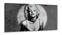 Quadro Decorativo Marilyn Moroe sala quarto em Tecido Canvas 130x60