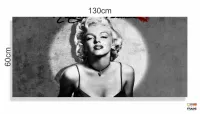 Quadro Decorativo Marilyn Moroe sala quarto em Tecido Canvas 130x60 - Foto 3