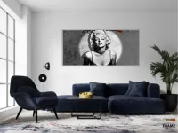 Quadro Decorativo Marilyn Moroe sala quarto em Tecido Canvas 130x60 - Foto 5