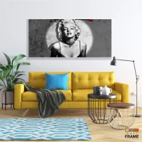 Quadro Decorativo Marilyn Moroe sala quarto em Tecido Canvas 130x60 - Foto 7