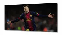 Quadro Decorativo Messi Futebol em Tecido Canvas 130x60 - Foto 2