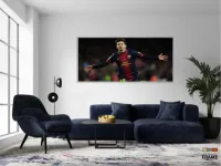 Quadro Decorativo Messi Futebol em Tecido Canvas 130x60 - Foto 5