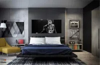 Quadro Decorativo Michael Jackson Sala em Tecido Canvas 130x60 - Foto 4