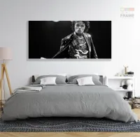 Quadro Decorativo Michael Jackson Sala em Tecido Canvas 130x60 - Foto 6