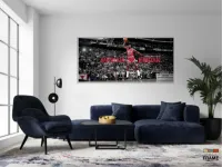 Quadro decorativo Michael Jordan Enterrando com Tela em Tecido Canvas 130x60 - Foto 5