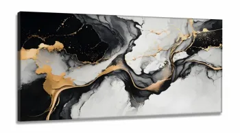 Quadro Decorativo Moderno Luxo Marmore em Tecido Canvas 130x60 cm