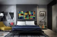 Quadro Decorativo Moderno Sala Quarto Artistico em Tecido Canvas 130x60 cm - Foto 4