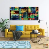 Quadro Decorativo Moderno Sala Quarto Artistico em Tecido Canvas 130x60 cm - Foto 7