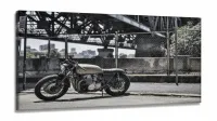 Quadro Decorativo Moto Honda em Tecido Canvas 130x60