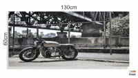 Quadro Decorativo Moto Honda em Tecido Canvas 130x60 - Foto 3