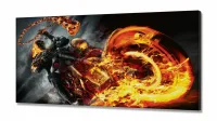 Quadro Decorativo Motoqueiro fantasma em Tecido Canvas 130x60 - Foto 2
