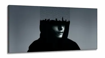 Quadro Decorativo Mr Robot Séries em Tecido Canvas 130x60
