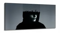 Quadro Decorativo Mr Robot Séries em Tecido Canvas 130x60