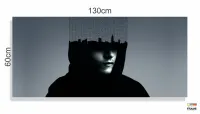 Quadro Decorativo Mr Robot Séries em Tecido Canvas 130x60 - Foto 3
