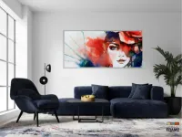 Quadro Decorativo Mulher Aquarela em Tecido Canvas 130x60 - Foto 5