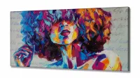 Quadro Decorativo Mulher Color Art em Tecido Canvas 130x60 - Foto 2