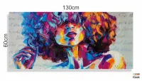 Quadro Decorativo Mulher Color Art em Tecido Canvas 130x60 - Foto 3
