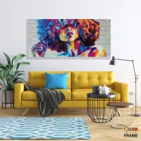 Quadro Decorativo Mulher Color Art em Tecido Canvas 130x60 - Foto 7