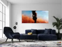 Quadro Decorativo Mulher Maravilha em Tecido Canvas 130x60 - Foto 5