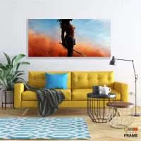 Quadro Decorativo Mulher Maravilha em Tecido Canvas 130x60 - Foto 7