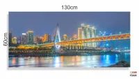 Quadro Decorativo Mundo China em Tecido Canvas 130x60 - Foto 3