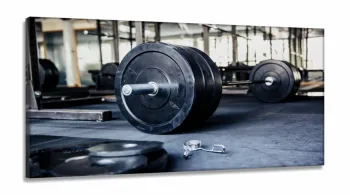 Quadro Decorativo Musculação em Tecido Canvas 130x60
