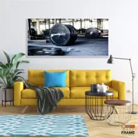 Quadro Decorativo Musculação em Tecido Canvas 130x60 - Foto 7