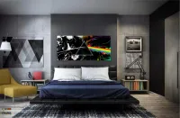 Quadro Decorativo Musica Pink Floyd Banda em Tecido Canvas 130x60 - Foto 4