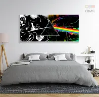 Quadro Decorativo Musica Pink Floyd Banda em Tecido Canvas 130x60 - Foto 6