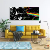 Quadro Decorativo Musica Pink Floyd Banda em Tecido Canvas 130x60 - Foto 7