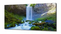 Quadro Decorativo Natureza Cachoeira em Tecido Canvas 130x60 - Foto 2