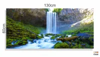 Quadro Decorativo Natureza Cachoeira em Tecido Canvas 130x60 - Foto 3