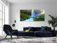Quadro Decorativo Natureza Cachoeira em Tecido Canvas 130x60 - Foto 5