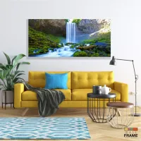 Quadro Decorativo Natureza Cachoeira em Tecido Canvas 130x60 - Foto 7
