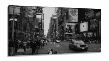 Quadro Decorativo New York Retrô - Vintage - Tela em Tecido Canvas 130x60
