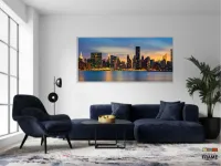 Quadro Decorativo New York Sunset em Tecido Canvas 130x60 Sala Quarto - Foto 5