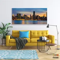 Quadro Decorativo New York Sunset em Tecido Canvas 130x60 Sala Quarto - Foto 7