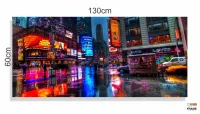 Quadro Decorativo Nova York Chuva em Tecido Canvas 130x60 - Foto 3