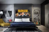 Quadro Decorativo O Lobo de Wall Street em Tecido Canvas 130x60 m01 - Foto 4