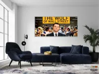 Quadro Decorativo O Lobo de Wall Street em Tecido Canvas 130x60 m01 - Foto 5