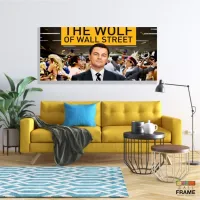 Quadro Decorativo O Lobo de Wall Street em Tecido Canvas 130x60 m01 - Foto 7