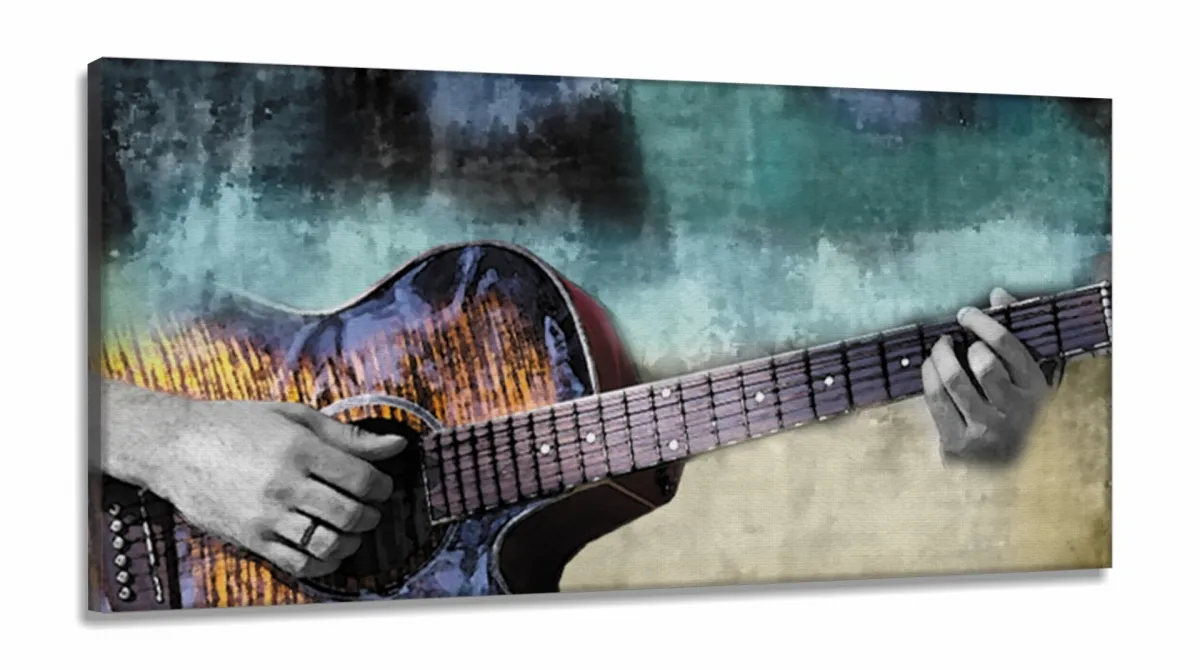 Quadro Decorativo O violinista em Tecido Canvas 130x60 Imagem