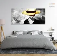 Quadro decorativo One Piece Mosaico Luffy em Tecido Canvas 130x60 - Foto 6