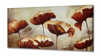 Quadro Decorativo Papoulas Design Color em Tecido Canvas 130x60 - Foto 2