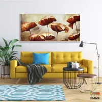 Quadro Decorativo Papoulas Design Color em Tecido Canvas 130x60 - Foto 7