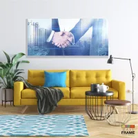 Quadro Decorativo Para Escritórios Mundo Dos Negócios em Tecido Canvas 130x60 m03 - Foto 7