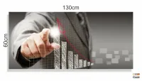 Quadro Decorativo Para Escritórios Mundo Dos Negócios em Tecido Canvas 130x60 m05 - Foto 3