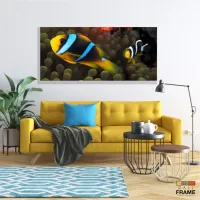 Quadro Decorativo Peixe Palhaço em Tecido Canvas 130x60 - Foto 7