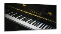 Quadro Decorativo Piano Música Decorativo em Tecido Canvas 130x60