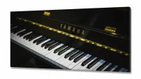 Quadro Decorativo Piano Música Decorativo em Tecido Canvas 130x60 - Foto 2